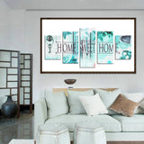 5pcs/set Sweet Home - Full Drill Round Drill Painting - 95x45cm
