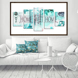 5pcs/set Sweet Home - Full Drill Round Drill Painting - 95x45cm