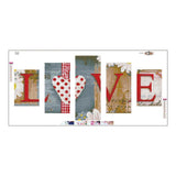 5pcs/set LOVE - Full Drill Round Drill Painting - 95x45cm