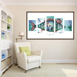 5pcs/set Fish - Full Drill Round Drill Painting - 95x45cm