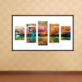 5pcs/set Scenery - Full Drill Round Drill Painting - 95x45cm