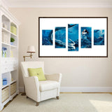 5pcs/set Mermaid - Full Drill Round Drill Painting - 95x45cm