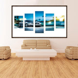 5pcs/set Car - Full Drill Round Drill Painting - 95x45cm