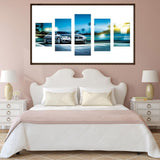 5pcs/set Car - Full Drill Round Drill Painting - 95x45cm