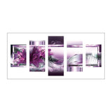 5pcs/set Flowers - Full Drill Round Drill Painting - 95x45cm