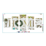 5pcs/set Home - Full Drill Round Drill Painting  - 95x45cm