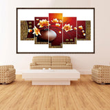 5pcs/set Vase - Full Drill Round Drill Painting - 95x45cm