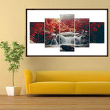 5pcs/set Landscape - Full Drill Round Drill Painting - 95x45cm