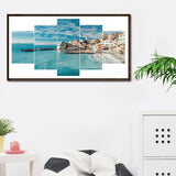 5pcs/set Village - Full Drill Round Drill Painting - 95x45cm