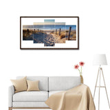 5pcs/set Beach - Full Drill Round Drill Painting - 95x45cm