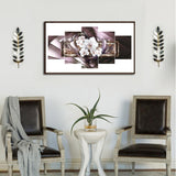 5pcs/set Moth Orchid - Full Drill Round Drill Painting - 95x45cm