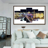 5pcs/set City - Full Drill Round Drill Painting - 95x45cm