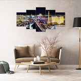 5pcs/set City - Full Drill Round Drill Painting - 95x45cm