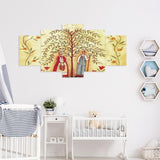 5pcs/set Couple - Full Drill Round Drill Painting - 95x45cm