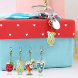 4pcs Soft Drink DIY Keychain
