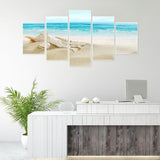 5pcs Beach - Full Drill Round Drill - 95x45cm