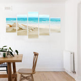 5pcs Beach - Full Drill Round Drill - 95x45cm