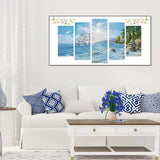 5pcs Seaside - Full Drill Round Drill - 95x45cm