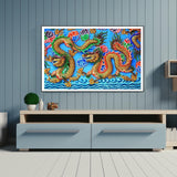 Dragons - Full Drill Round Drill Painting - 40x60cm