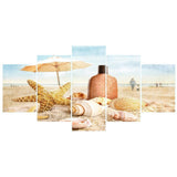 5pcs/set Beach - Full Drill Round Drill Painting - 95x45cm