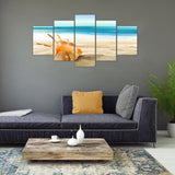 5pcs Beach - Full Drill Round Drill - 95x45cm