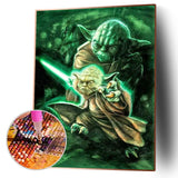 Movie Role Yoda  - Full Drill Round Drill - 40x50cm