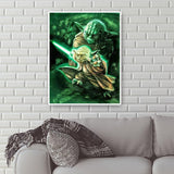 Movie Role Yoda  - Full Drill Round Drill - 40x50cm