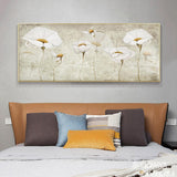 White Flowers - Full Drill Round Drill - 100x50cm