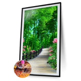 Green Forest - Full Drill Round Drill - 45x85cm