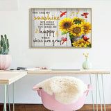 Flower-Full Drill Round Drill-50x40cm-Diamond Painting