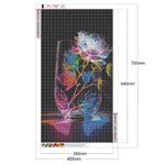 Colored Cup Flowers-Full Drill Diamond Painting-40x70cm