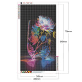 Colored Cup Flowers-Full Drill Diamond Painting-40x70cm
