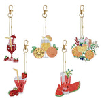 6/5Pcs/Set-Animal-Double Side Drill-Diamond Keychain