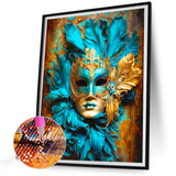 Masquerade Mask-Full Round Diamond Painting-40x50cm