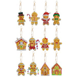 12/16Pcs/Set-Animal-Double Side Drill-Diamond Keychain