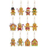 12/16Pcs/Set-Animal-Double Side Drill-Diamond Keychain