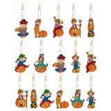 12/16Pcs/Set-Animal-Double Side Drill-Diamond Keychain