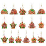 12/16Pcs/Set-Animal-Double Side Drill-Diamond Keychain