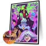 Disneyland Villains-Full Round Diamond Painting-30x40cm