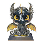 Owl-Single Side Drill-Wooden Diamond Desktop Ornament