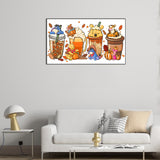 Winnie the Pooh-Full Round Diamond Painting-70x40cm-Large Size