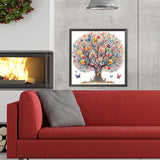 Butterfly Tree-Full Round Diamond Painting-40x40cm
