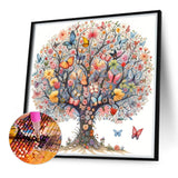 Butterfly Tree-Full Round Diamond Painting-40x40cm