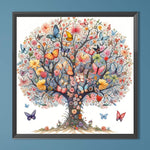 Butterfly Tree-Full Round Diamond Painting-40x40cm