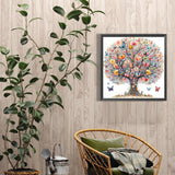 Butterfly Tree-Full Round Diamond Painting-40x40cm