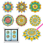 6Pcs/Set-Mandala-Diamond Glass Sticker