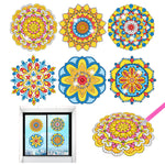 6Pcs/Set-Mandala-Diamond Glass Sticker