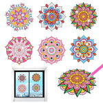 6Pcs/Set-Mandala-Diamond Glass Sticker