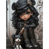 Steampunk Girl-Full Round Diamond Painting-30x40cm