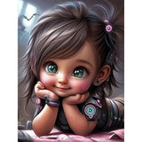 Steampunk Girl-Full Round Diamond Painting-30x40cm